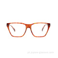 Bom design combinado quadro de metal gato acetato óculos óculos ópticos